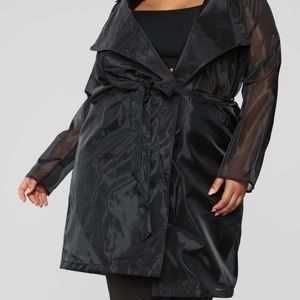 Sheer trench coat